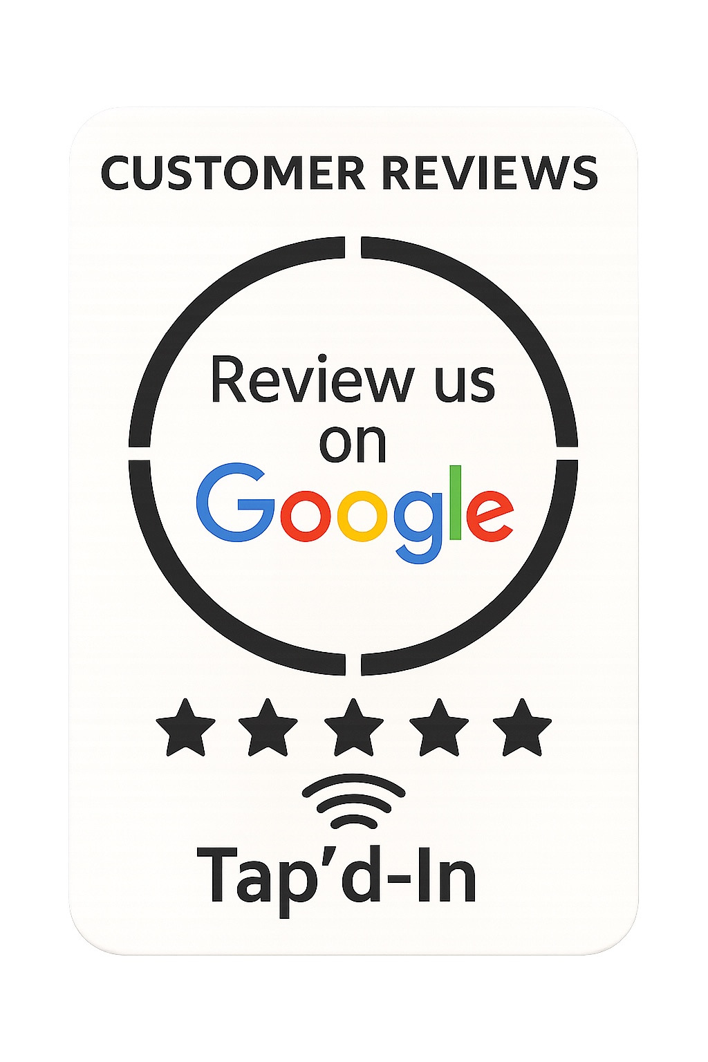 Tap'd-In Google review card